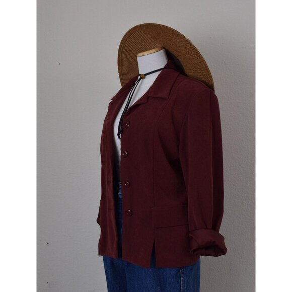 Vintage 90s Auburn Polyester/Spandex‎ Jacket size 12 - Picture 9 of 10